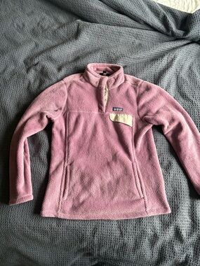 patagonia re-tool half snap purple fleece size large